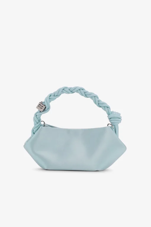 GANNI Crossbody Vesker | Håndvesker<Icy Blue Satin Mini Bou Bag IcyBlue