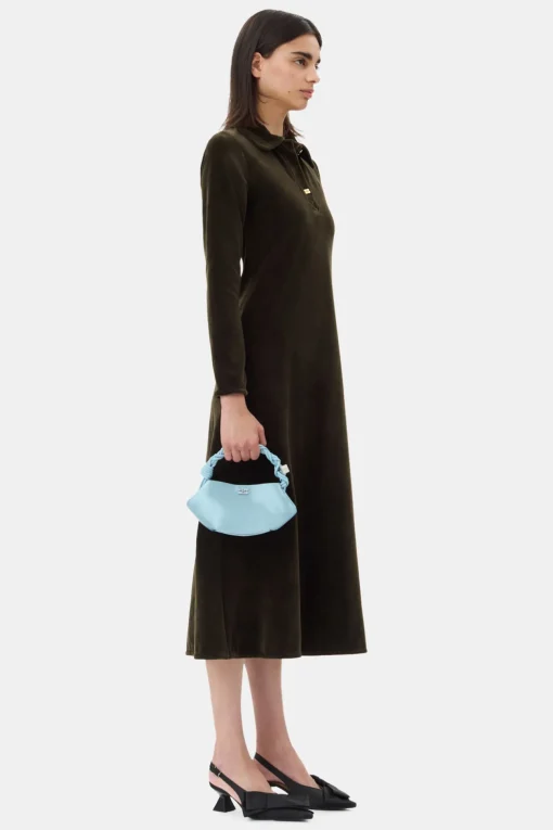 GANNI Crossbody Vesker | Håndvesker<Icy Blue Satin Mini Bou Bag IcyBlue