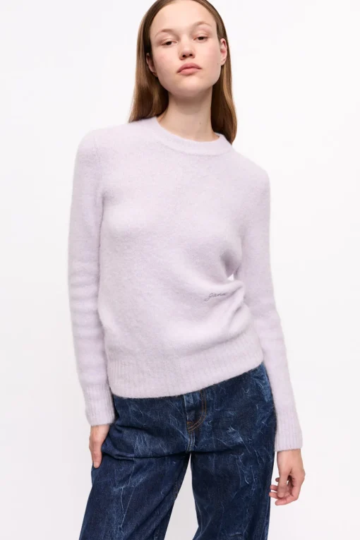 GANNI Strikkeplagg<Lavender-genser LavenderBlue