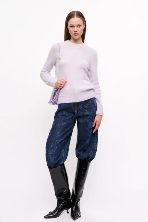 GANNI Strikkeplagg<Lavender-genser LavenderBlue