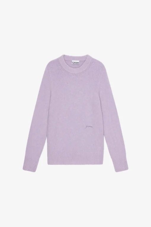 GANNI Strikkeplagg<Lavender-genser LavenderBlue