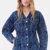 GANNI Dresstoff | Sett<Lazer Denim-blazer MidBlueStone