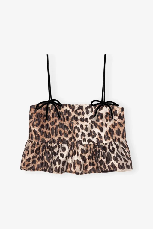 GANNI Trending Now | Ganni Exclusives<3D Jacquard-topp Leopard