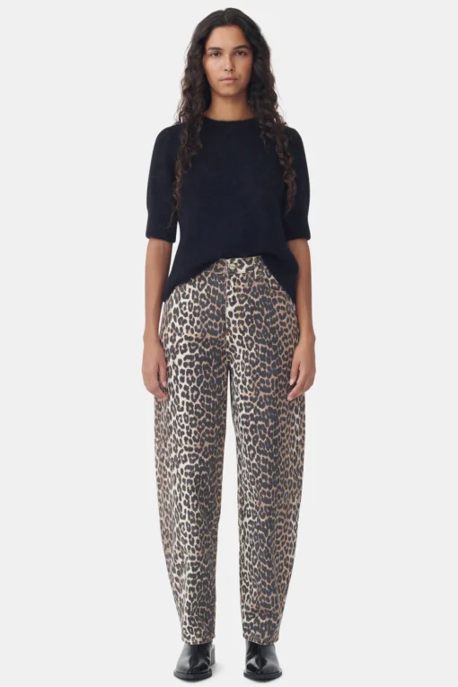 GANNI Trending Now | Ganni Icons<Denim Stary-jeans Leopard