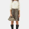 GANNI Ganni Exclusives | Leopardmønster Klær<Foil Print Denim-skjørt Leopard