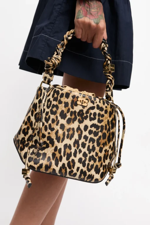 GANNI Crossbody Vesker | Håndvesker<Bou Bucket Bag Leopard
