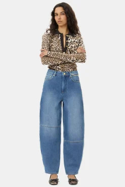 GANNI Strikkeplagg<Knitted-poloskjorte Leopard