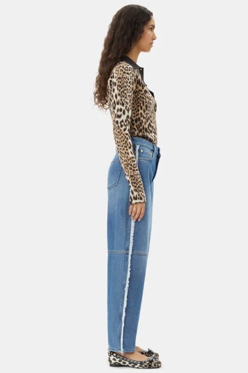 GANNI Strikkeplagg<Knitted-poloskjorte Leopard
