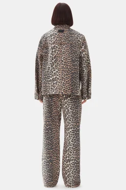 GANNI Plus Size Klær | Sett<Printed Denim-jakke Leopard
