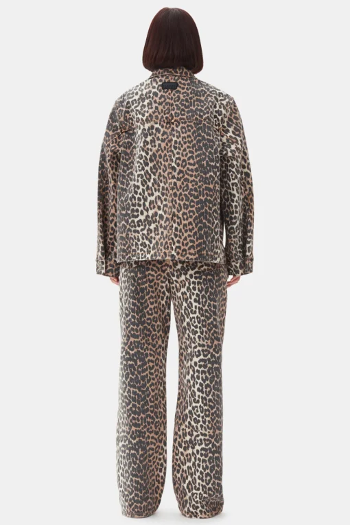 GANNI Plus Size Klær | Sett<Printed Denim-jakke Leopard