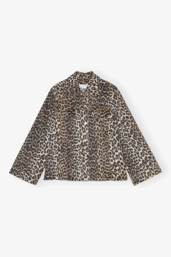 GANNI Plus Size Klær | Sett<Printed Denim-jakke Leopard