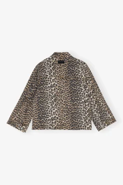 GANNI Plus Size Klær | Sett<Printed Denim-jakke Leopard