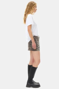 GANNI Ganni Exclusives | Leopardmønster Klær<Printed Denim-shorts Leopard