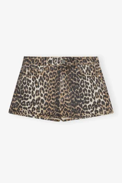 GANNI Ganni Exclusives | Leopardmønster Klær<Printed Denim-shorts Leopard