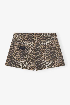 GANNI Ganni Exclusives | Leopardmønster Klær<Printed Denim-shorts Leopard
