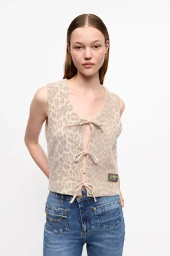 GANNI Trending Now | Ganni Exclusives<Tie String-vest Leopard