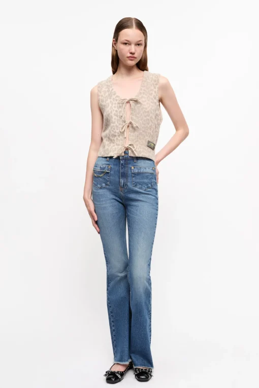 GANNI Trending Now | Ganni Exclusives<Tie String-vest Leopard