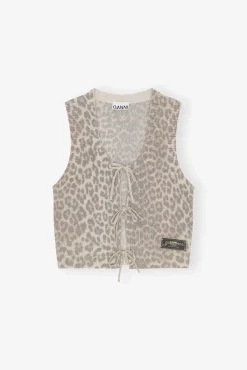 GANNI Trending Now | Ganni Exclusives<Tie String-vest Leopard
