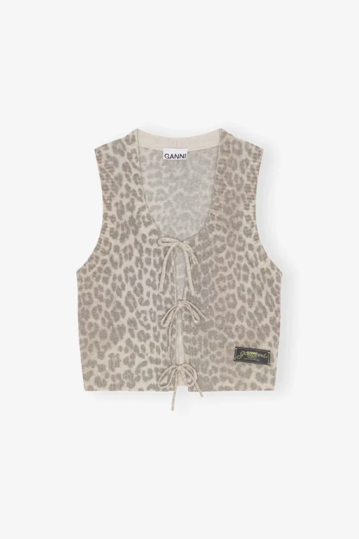 GANNI Trending Now | Ganni Exclusives<Tie String-vest Leopard