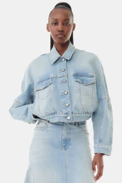 GANNI Sett | Denimklær<Light Blue Denim Bomber-jakke TintWash