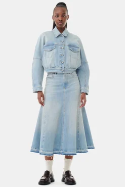 GANNI Sett | Denimklær<Light Blue Denim Bomber-jakke TintWash