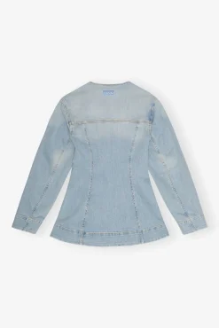 GANNI Plus Size Klær | Sett<Light Blue Denim Fitted-blazer TintWash