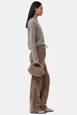 GANNI Mini Vesker | Crossbody Vesker<Light Grey Fluffy Mini Bou Bag OysterGray