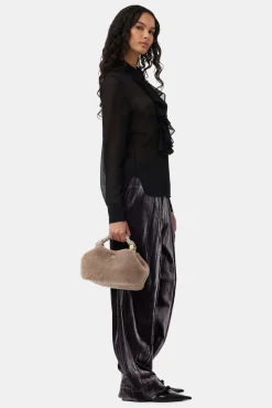 GANNI Crossbody Vesker | Håndvesker<Light Grey Fluffy Small Bou Bag OysterGray