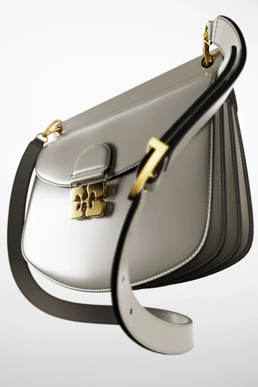 GANNI Crossbody Vesker<Light Grey Small Apo-G-veske OysterGray