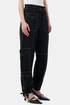GANNI Plus Size Klær | Ganni Icons<Light Slub Pocket Pants Black