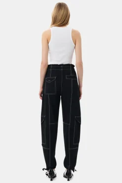 GANNI Plus Size Klær | Ganni Icons<Light Slub Pocket Pants Black