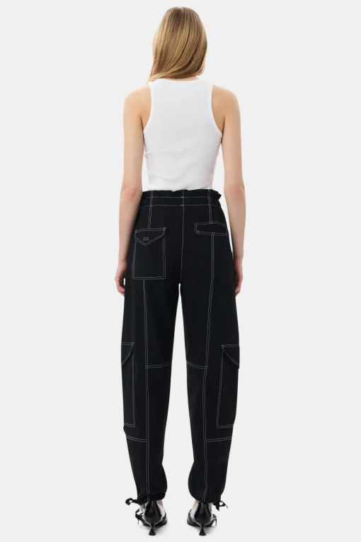 GANNI Plus Size Klær | Ganni Icons<Light Slub Pocket Pants Black