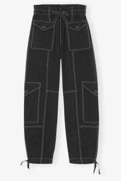 GANNI Plus Size Klær | Ganni Icons<Light Slub Pocket Pants Black