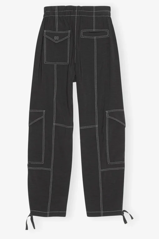 GANNI Plus Size Klær | Ganni Icons<Light Slub Pocket Pants Black