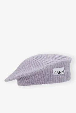 GANNI Hatter | Små Gaver<Lilac Rib Knit-alpelue LavenderBlue