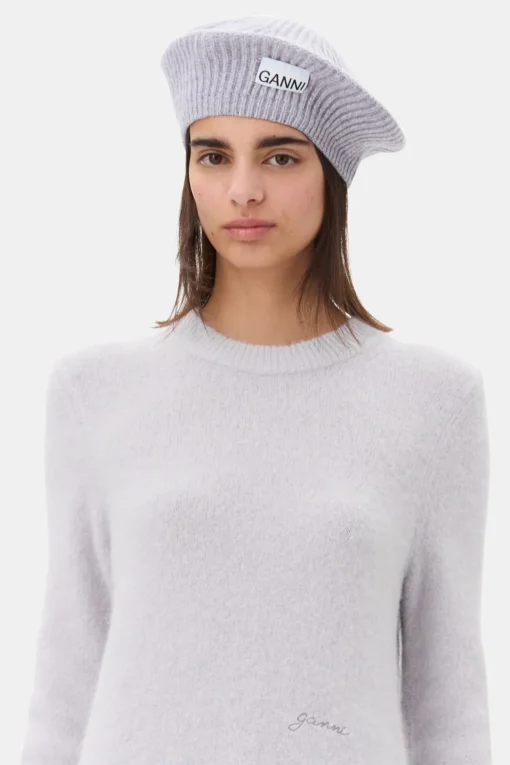GANNI Hatter | Små Gaver<Lilac Rib Knit-alpelue LavenderBlue