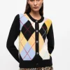 GANNI Plus Size Klær | Strikkeplagg<Harlequin-cardigan Multicolour