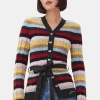 GANNI Strikkeplagg<Stripe Belt-cardigan Multicolour