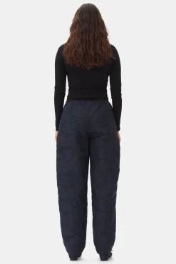 GANNI Sett | Bukser<Navy Blue Botanical Jacquard Elasticated Curve-bukse Peacoat