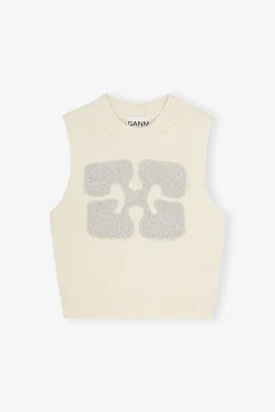 GANNI Plus Size Klær | Ganni Exclusives<Off-white Graphic-vest Egret