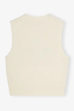 GANNI Plus Size Klær | Ganni Exclusives<Off-white Graphic-vest Egret