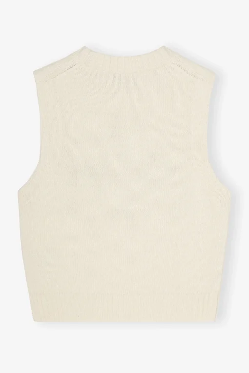 GANNI Plus Size Klær | Ganni Exclusives<Off-white Graphic-vest Egret