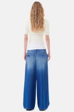 GANNI Plus Size Klær | Strikkeplagg<Off-white Pointelle Short Sleeve-cardigan Egret