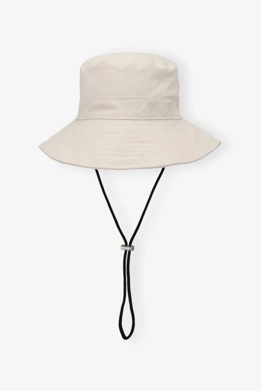 GANNI Hatter<Off-white-bøttehatt Egret