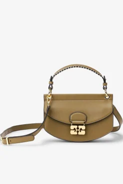 GANNI Crossbody Vesker | Håndvesker<Olive Green Mini Top Handle Apo-G-veske MilitaryOlive
