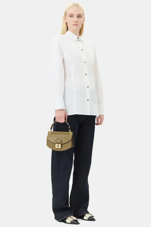 GANNI Crossbody Vesker | Håndvesker<Olive Green Mini Top Handle Apo-G-veske MilitaryOlive
