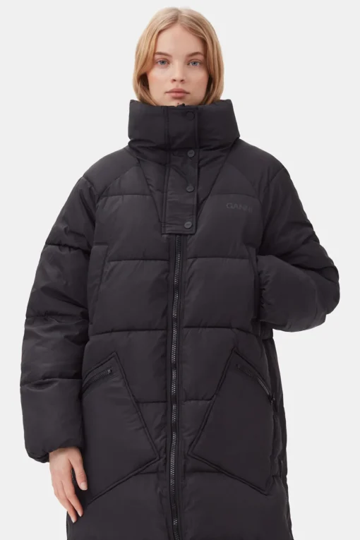 GANNI Kåper & Jakker | Dunjakker<Oversized Tech Puffer Coat Phantom