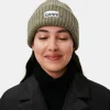 GANNI Hatter | Vintertilbehør<Oversized Wool Rib Knit Beanie BlackMelange