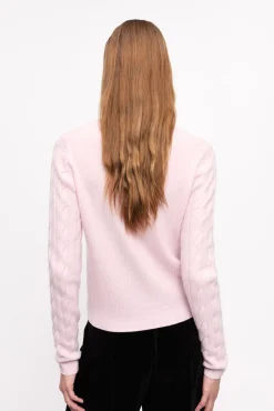 GANNI Strikkeplagg<Pink Cashmere Mix Tie String-cardigan MauveChalk