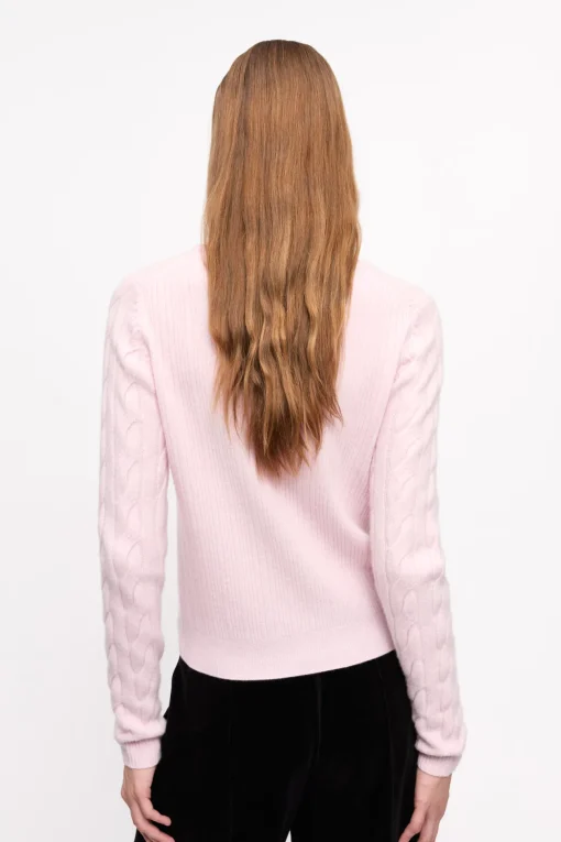 GANNI Strikkeplagg<Pink Cashmere Mix Tie String-cardigan MauveChalk